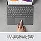 Logitech Folio Touch iPad Tastatur-Case mit Trackpad und Smart Connector für Air 11 Zoll (M2 und M3), Air (4. und 5. Generation), Deutsches QWERTZ-Layout - Grau
