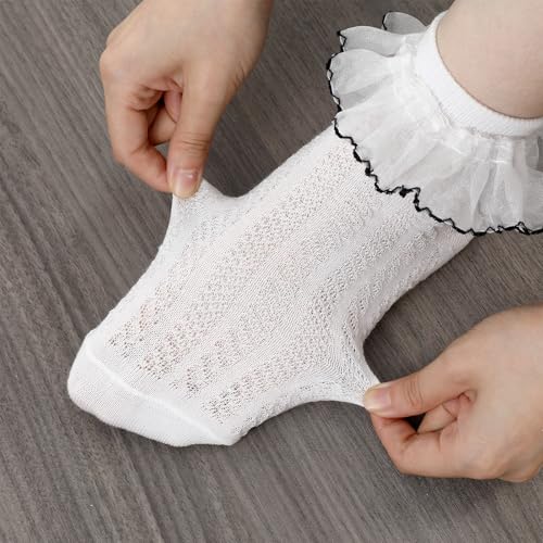 Ouligay Ruffle Ankle Socks4