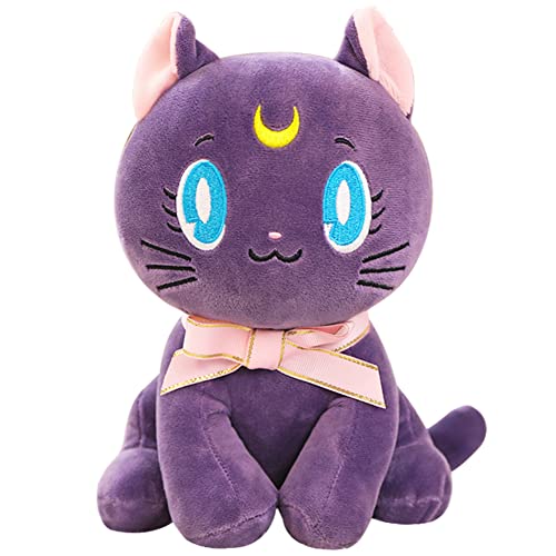 CBOSNF Sailor Moon Peluche Juguete de Peluche Sailor Moon Gatita Plush Toy, Sailor Moon Plush Luna Toy Tela de Felpa Corta y Relleno de Algodón PP,Muñeco de Peluche de Regalo para niños,25cm