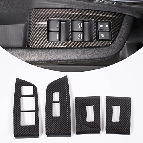 Panneaux d'interrupteur Honda Pilot & Passport en carbone : lot de 4 pour portes avant et arrière