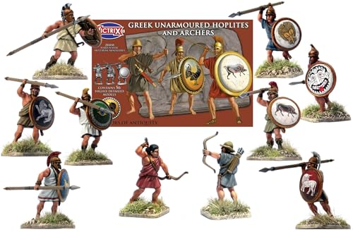 Wargames Delivered Greek Unarmoured Hoplites y Archers 28mm miniatura 3