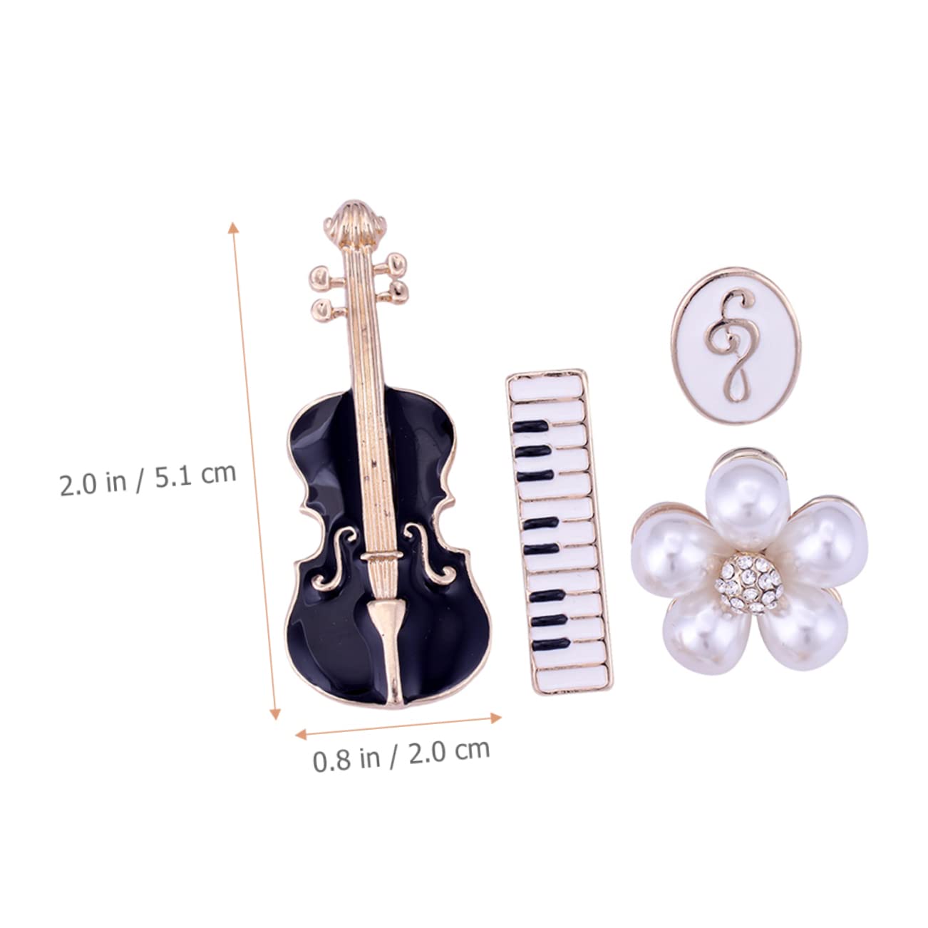 VALICLUD 20pezzi Spilla Elegante Forma Di Violino Di Pin Per Abbigliamento Femminile Accessorio Musicale Per Occasioni Speciali