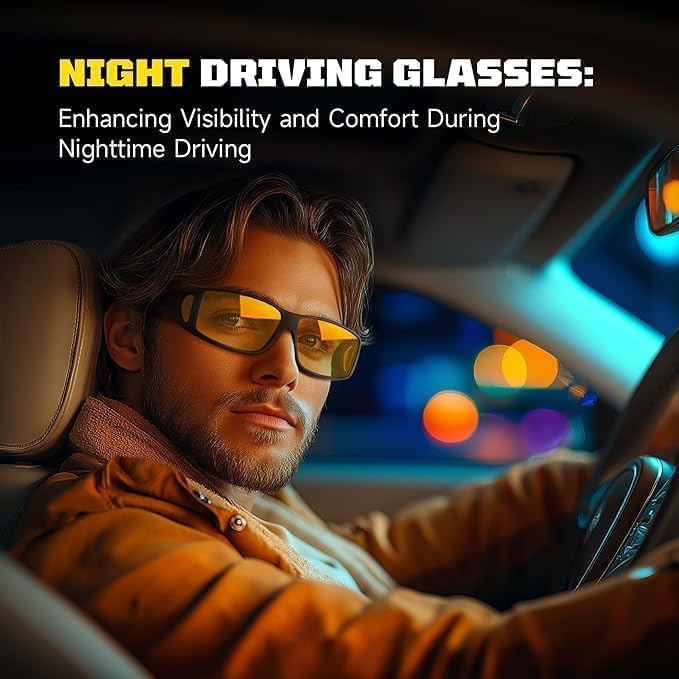 Night Driving Glasses for Men and Women – Anti-Glare Night Vision Glasses for Safe Driving at Night - Image 2
