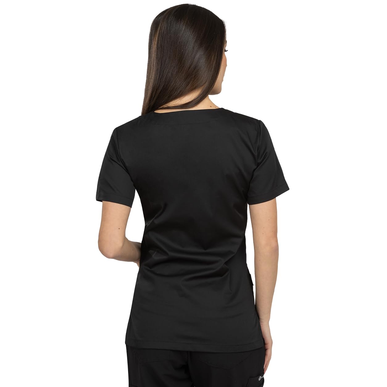 B-well Stella Kasacks Veste de soin pour femme avec fermeture éclair, à manches courtes, 4 poches