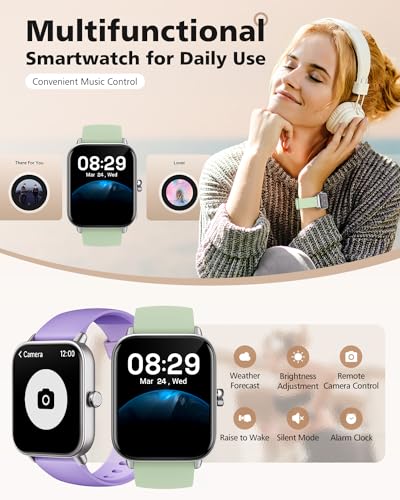 Wmk W-IDW19-GREEN Smart Watch, Compatible With Iphone 9.0 Or Above And Android 6.0 Or Above, 45Mm Men'S And Women'S Watch, Smartwatch Fitness Tracker, Fits Wrists 5.8-8.7 Inches  thumb #7