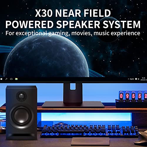 ABRAMTEK X30 Powered Bluetooth Bookshelf Speakers, 2.0 Stereo Near