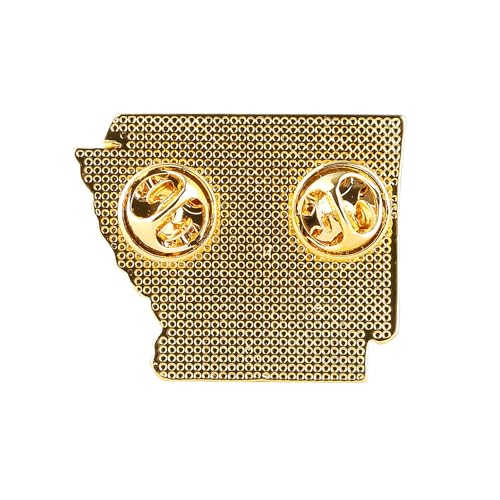 Image of State Shaped Map Lapel Metal Pin Enamel Brooch Keepsake Beautifully Designed for Backpack Hat