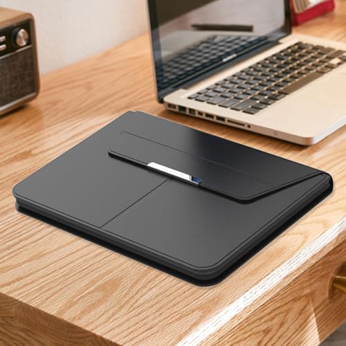Funda para portátil de 13 pulgadas de piel sintética fina con organizador de ratón 3
