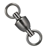 50 Pack Ball Bearing Fishing Swivels, Swivels Fishing Tackle Saltwater, Freshwater Stainless Heavy Duty Lure Leader Line Connector #2