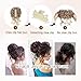 Foaoit Messy Buns Hair Pieces for Womem Fake Hair Bun Extensions Clip in Ponytail Natural Hair Extensions Hairpieces for Womens (Brown mix Natural Blonde)