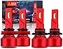 Alla Lighting 9005 H11 LED Bulbs Combo High/Low Beam Headlight Bulbs 6000K Xenon White Replacement HB3 H11 Upgrade, 12000 Lumens Xtreme Vision