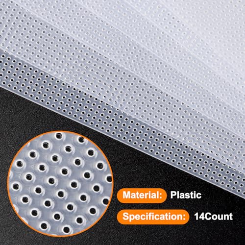 image for Anjmd 6 Pack Plastic Mesh Canvas Sheets Craft Sewing Canvas 14 Count 1