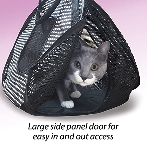 Necoichi Portable Stress Free Cage Carrier And Litter Box, Indoor & Outdoor, Travel (Black, Carrier) #TOP2