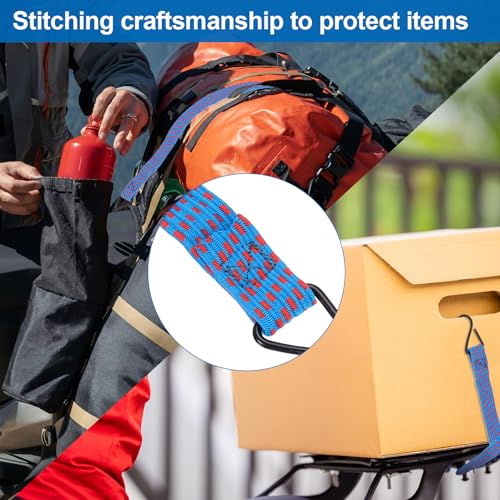 Cuerdas elasticas de 100cm con ganchos de 2.5cm para maletero 7