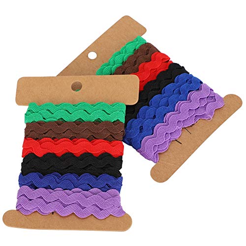 Catálogo para Comprar On-line Cintas en zigzag más recomendados. 41 Pongnas Cinta en Zigzag de Color de 2 Piezas para Manualidades, Accesorios para el Cabello y Decoración de Bricolaje - Material de Poliéster de 8 Mm (3)
