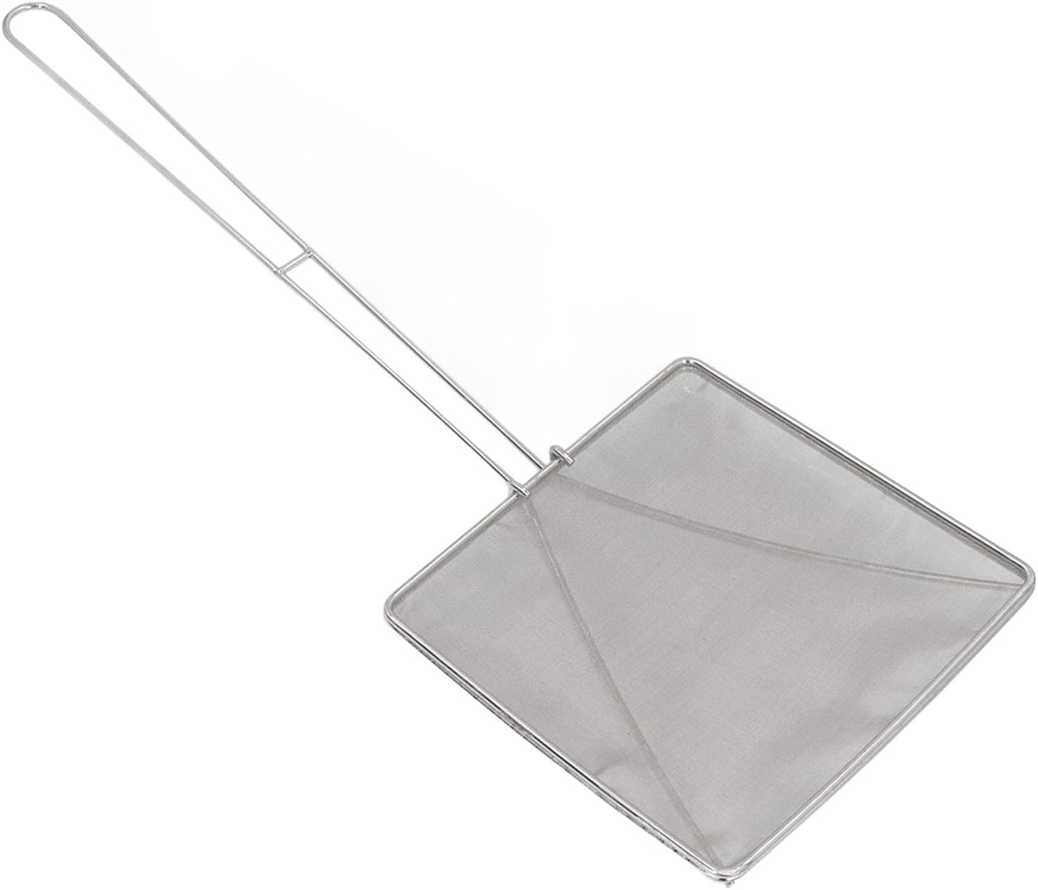 Oil Shovel Strainer, 304 Stainless Steel Square Fine Mesh Wok Skimmer, Slotted Spoon for Cooking Frying Oil, Efficient Design with Anti Slip Handle, Versatile Kitchen Tool