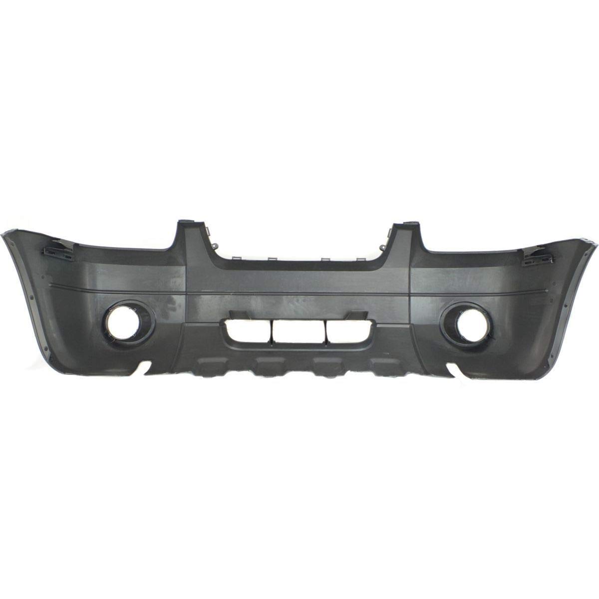 BUMPERS THAT DELIVER - Textured, Black Front Bumper Cover Fascia for 2005 2006 2007 Ford Escape XLT w/Fog Lights 05 06 07, FO1000571