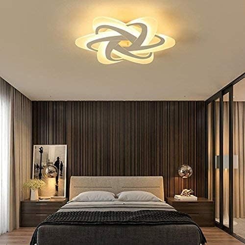 YiiNaio Creatieve led-plafondlamp, slaapkamerlamp, woonkamerlamp met afstandsbediening, modern bloemendesign, lamp van metaal en acryl, decoratieve plafondlamp, dimbaar, voor keuken, kinderkamer, werkkamer, photo 3