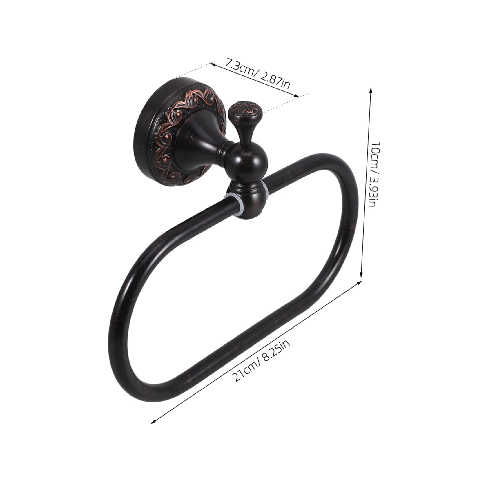 jojofuny Portasciugamani ad Anello in Rame Portasciugamani da Parete per Bagno Design Retrò Moderno Salvaspazio per Appendere Asciugamani e Accessori in Cucina e Bagno