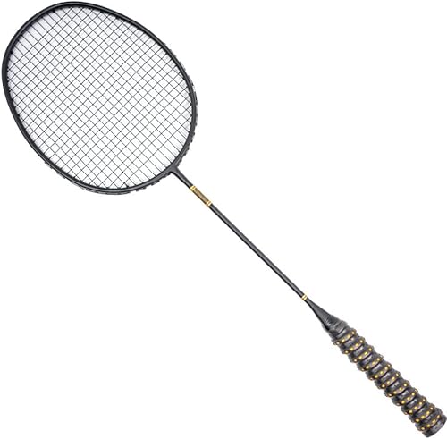 GGRBH - Raquetas de bádminton ultraligeras de fibra de carbono de 8U 2.12oz con bolsas de cuerdas, 22-30 libras G5 profesionales para adultos