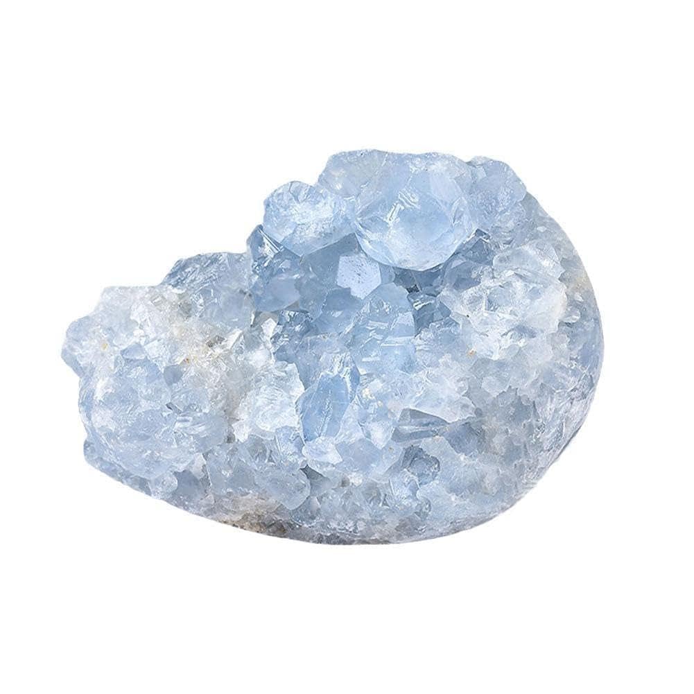 Bayuypoo Azure Natural Beautiful Madagascar Celestite Crystal Druzy Cluster Stone Geode Mineral Blue Rough Sky Crystal Ornament Mineral Ornament Ornament Celestite Cluster Celestite Cluster Celestite Stone Q