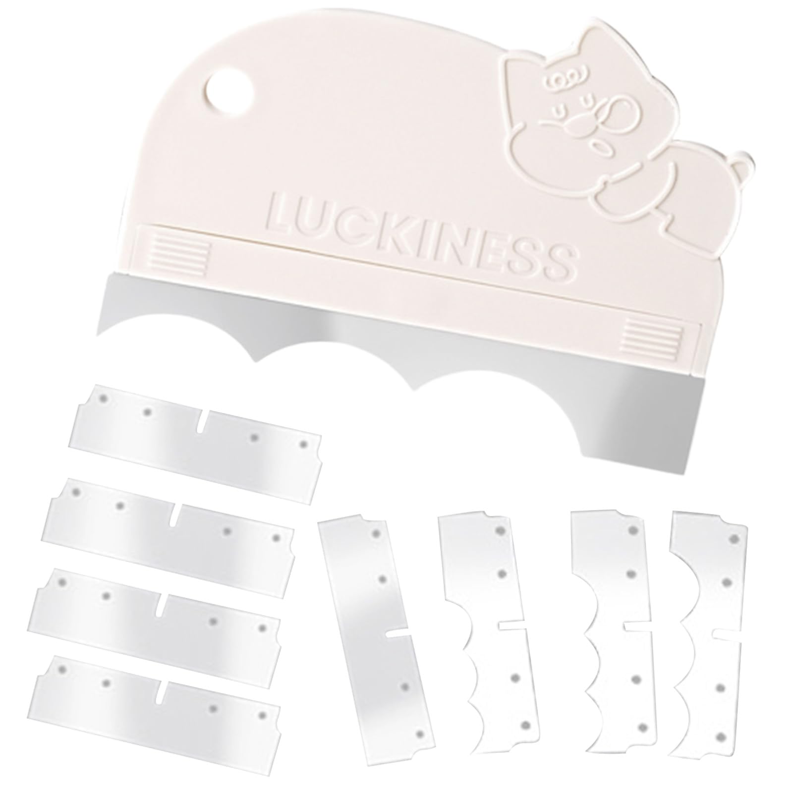 Piceioep Large Surfaces Cake Smoother Scrapers with Soft Interchangeable for Easy Spreading and Leveling of Frosted Layer Exchangeable Cake Scrapers