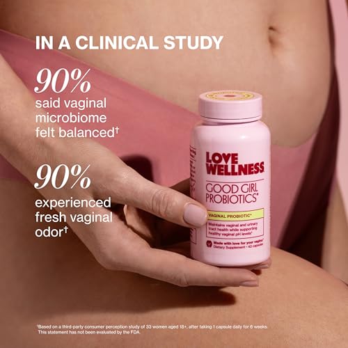 Image of Love Wellness Good Girl Probiotics | Women's Vaginal Health & pH Balance Supplement | 9-Strain Probiotic for Urinary Tract, Yeast, Odor, & Immune Support | Gluten-Free (42-Day Supply)