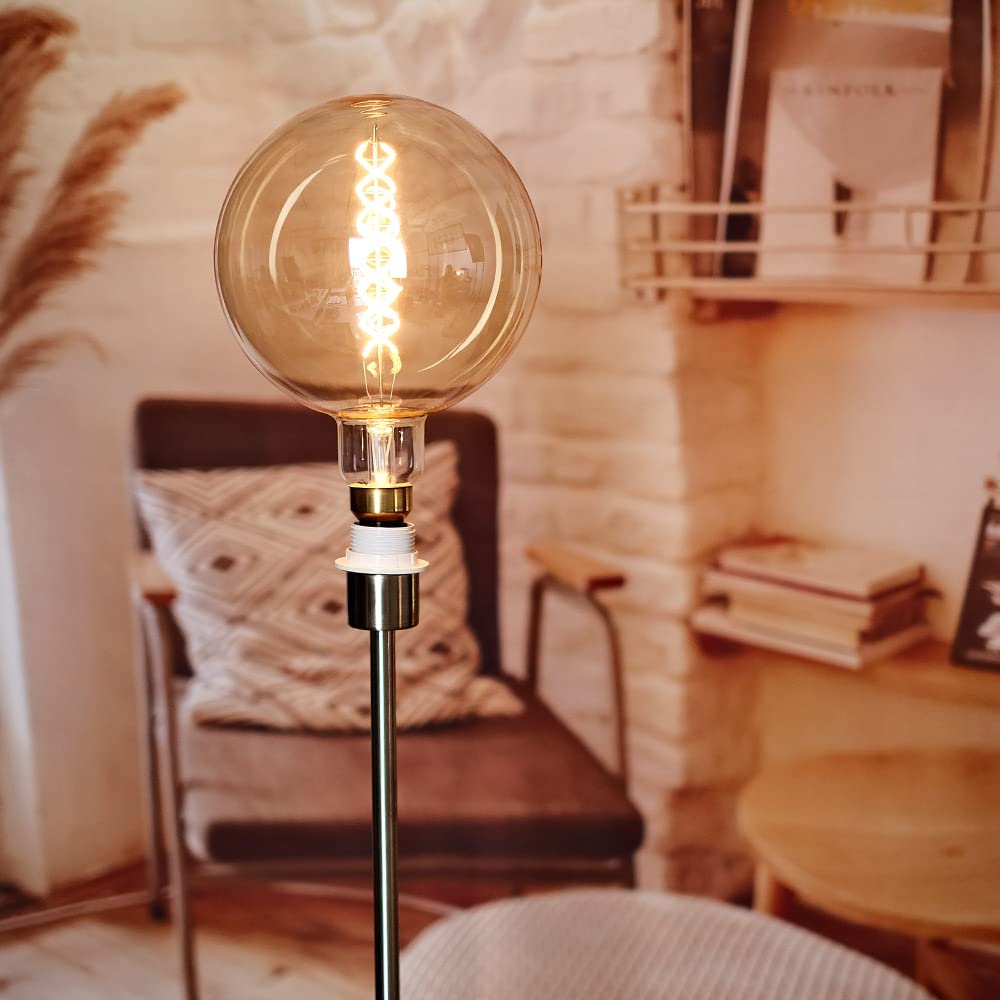 Lampadine a led antiche Lampadina decorativa gigante 6W Dimmerabile E27 Base 220 / 240V 300Lumens Super Giallo Caldo (G200)