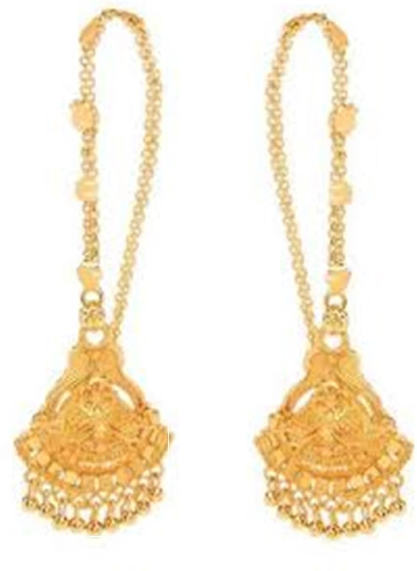 Golden Samosa Kaan Chain For Women(Pair Of 1) Alloy Hoop Earring Golden Samosa Kaan Chain_1 (B0CXSV2GL3) Amazon Price History, Amazon Price Tracker