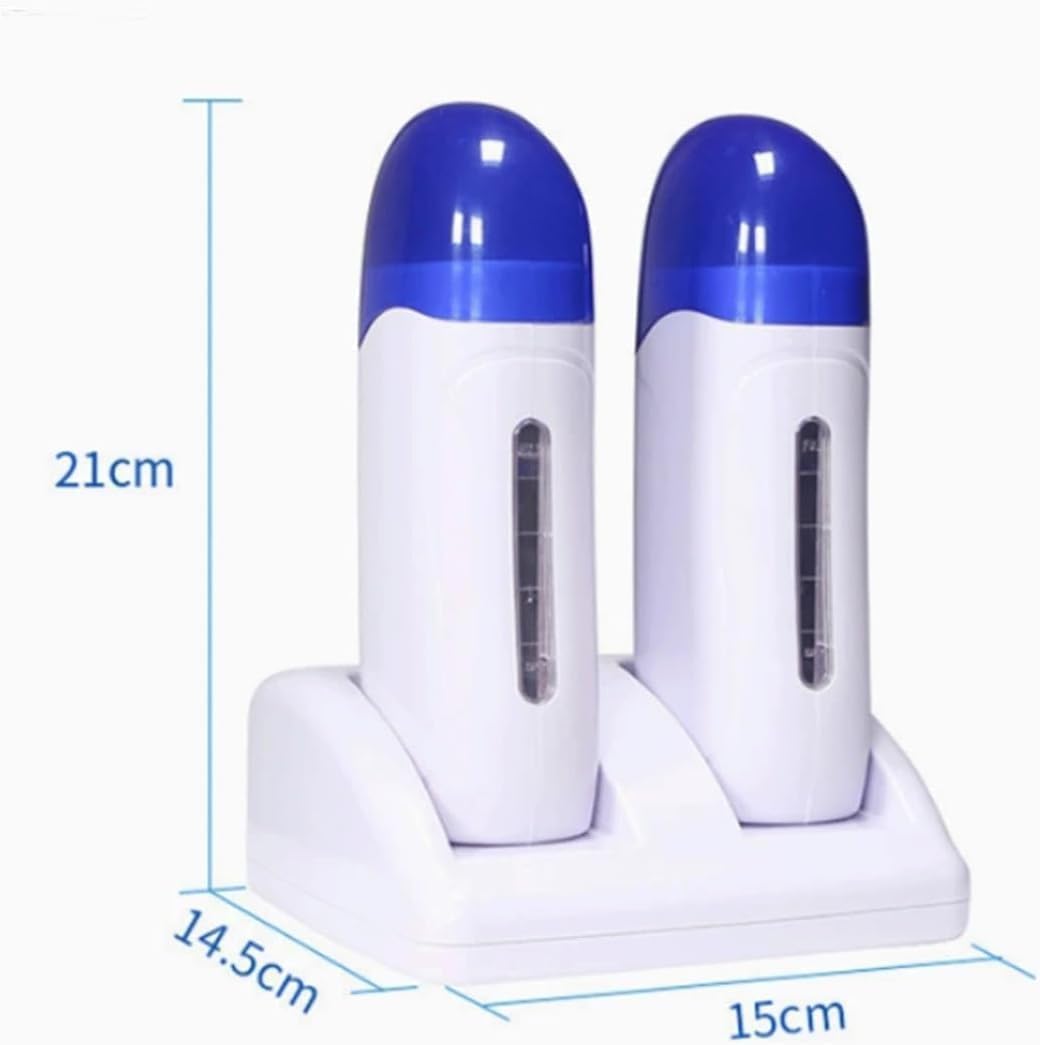 SQUADO - 2 Manipoli Scaldacera A Rullo Per Stick Ceretta Professionale Da 40 W, Depilazione Duratura con Ceretta a Rullo