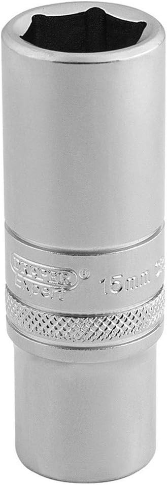 Draper Expert HI-TORQ® 1/2" 17mm Deep Impact Socket | 6 Point Hex Socket | Chrome Vanadium Steel Wrench Accessory | 16579