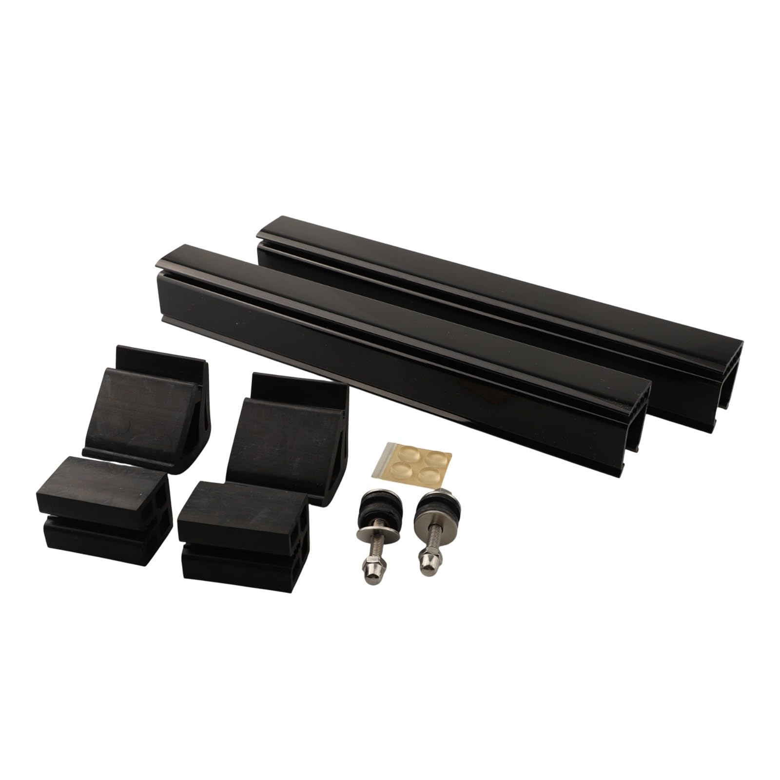 Windshield Clamp Set for EZGO TXT Golf Cart - Plastic Folding Clips, Bumper & Window Frame Fixing Kit with Screws, Black