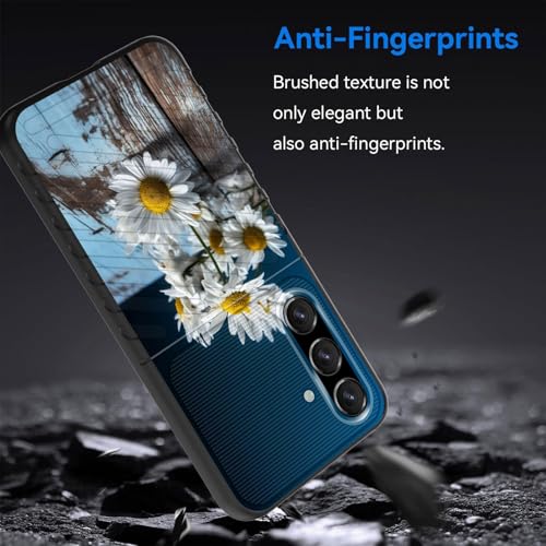 EFGWSDER for Galaxy S25 Case,Shock-Absorption Flexible TPU Rubber Protective Cell Phone Cover for Samsung Galaxy S25 6.2 inch 2025,Daisy Flower - image 5