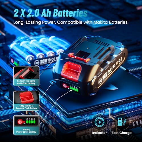 SEESII Cordless Foam Cutter: Electric Hot Knife Kit with 2×2000mAh Batteries,120W Power (Max 842°F) Air-Cooled Styrofoam Cutting Tool with 4 Blades for Rope,Fabric,EPP,EPS, XPS,EPE,PU,KT Board - Image 3