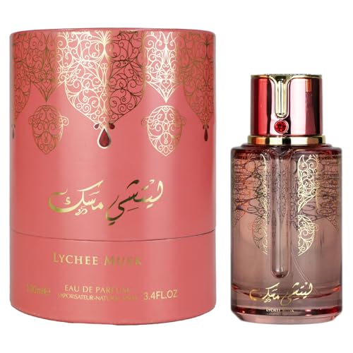Image of Arabiyat Lychee Musk EDP 100ml- Unisex Fruity Floral with Lychee, Rose & Vanilla-Caramel