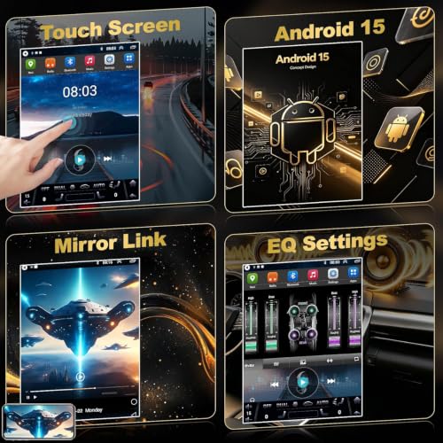 Image of 4G+64G Car Radio for Ford F150 2015 2016 2017 2018 2019 2020 8-core, 12.1 Inch IPS Touch Screen Car Stereo with Wireless Carplay /Android Auto,GPS, WiFi, Bluetooth, FM, DVR, Android 14