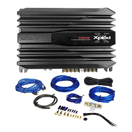 Sony XM-N502 500 Watt 2/1 Channel Bridgeable Stereo Car Audio Amplifier+Amp Kit (Renewed)