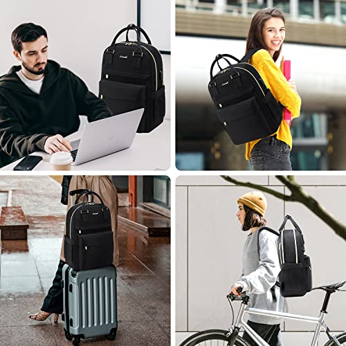 Image of LOVEVOOK Laptop Backpack for Women 15.6 Inch Laptop Bag with USB Port, Fashion Waterproof Backpacks Teacher Nurse Stylish Travel Bags Vintage Daypacks Bookbag for College School Work
