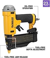 Vista 7 de DEWALT Clavadora neumática, calibre 23, 2 pulgadas (DWFP2350K)