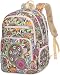 FOKDUVB Large Backpack for Women Backpack with Lots of Pockets for Travel Work School Bookbag with Laptop Compartment for High School College Girls Mochilas Morrales para Mujer (Beige/Green, Paisley)