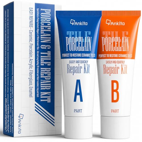 Porcelain Repair Kit White, High-Gloss Chipped...