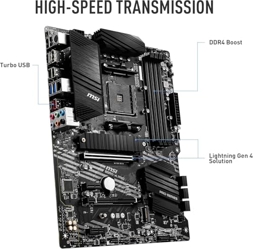 Image of MSI B550-A PRO V1 ProSeries Motherboard (AMD Ryzen 5000, AM4, DDR4, PCIe 4.0, SATA 6Gb /s, M.2, USB 3.2 Gen 2, HDMI /DP, ATX)