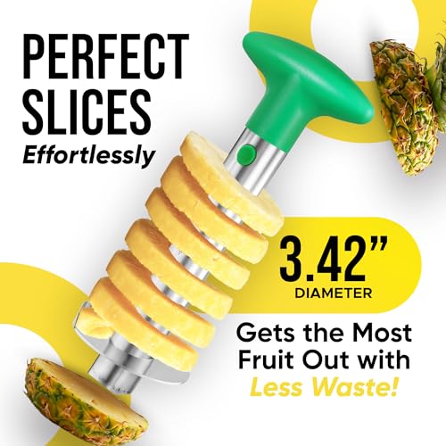 Image of Zulay Kitchen Stainless Steel Pineapple Corer, Slicer & Eye Peeler