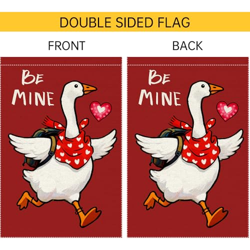 Drapeau de jardin Saint-Valentin en toile de jute pour embellir votre entrée extérieure - 7