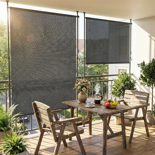 Store vertical anti UV résistant aux intempéries pour balcon sans percer