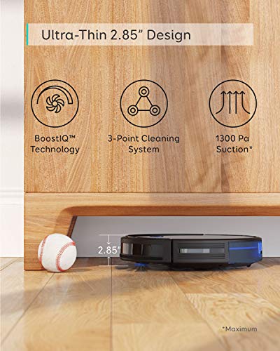 Image of eufy by Anker, BoostIQ RoboVac 15C, Wi-Fi, Upgraded, Super-Thin, 1300Pa Strong Suction, Quiet, Self-Charging Robotic Vacuum Cleaner, Cleans Hard Floors to Medium-Pile Carpets (Black)