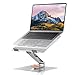 Produktbild TECKNET Laptop Ständer mit 360 Drehbarer Basis, Laptopständer Höhenverstellbar, Faltbarer Laptop Stand, Ergonomischer Notebook Ständer für Schreibtisch, Kompatibel mit MacBook Air/Pro, bis 17"