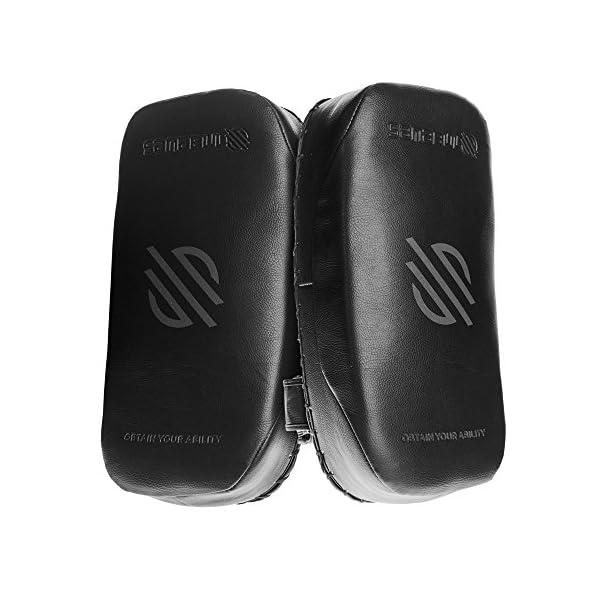 Sanabul Battle Forged Kickboxing Muay Thai Pads 2pcs Boxing Pads | Martial Arts Training Equipment and Muay Thai Taekwondo Kick Pads | (1 Pair) Black