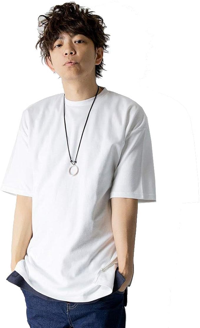 Amazon ジェネレス Tシャツ メンズ 半袖 Bigシルエット ビックサイズ 綿100 サイドzip ポンチ M ベージュ ヘビーウエイト 全5色 ベージュ M Tシャツ カットソー 通販