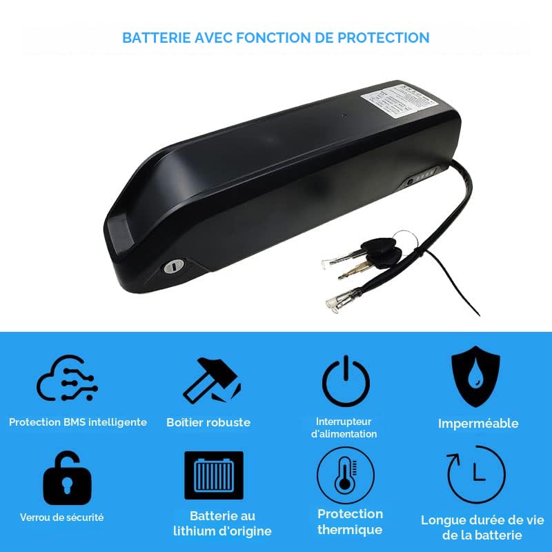 Batterie Vélo électrique 48V 23Ah Triangle Li-ion - Avec Chargeur 3A